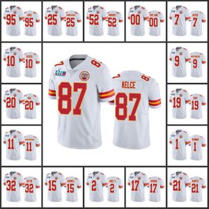 Kansas''City''Chiefs''Men 87 Travis Kelce 15 Patrick Mahomes 32 Nick Bolton Women Youth White Custom Super Bowl''LVII Vapor Limited Jersey