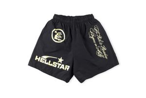 Hellstar Shorts High Street Clothing Summer Fashion Discal Careprated Pants Short Pants للرجال