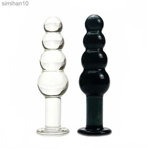 Anal Toys Glass Large Crystal Butt Plug Big Ball Butt Plug Dildo Masturbation Adult Sex Toys Men and Women HKD230816