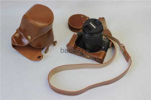 Camera bag accessories For Canon EOS M5 EOSM5 55-200mm 18-150mm Lens With Strap +Mini Pouch +Open Battery Design New Luxury Pu Leather Camera Case Bag HKD230817