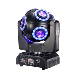 LED Moving Head 8x15W RGBW 4in1 With Halo RGB 3in1 Football Light 360 ° Infinite Rotation Beam Strobe Dj Bar DMX 512 Stage Effect