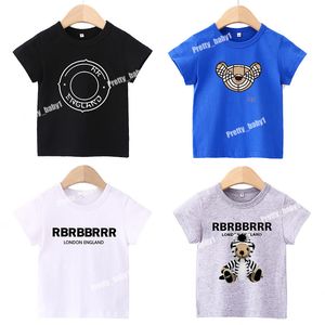 Barn t-shirt bomull sommarflickor kläder småbarn tees kort ärm toppar tecknad baby t skjortor barn kläder