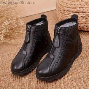 Stövlar 2022 Nya stövlar Kvinnor Casual Women Shoes Zipper Shoes Woman Plus Size Ankle Boots Bekväma platt Botas Mujer Winter Footwear T230817