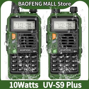 Walkie Talkie 2pcs Baofeng UV S9 Plus à prova d'água 10W Ponted CB Radio de longo alcance portátil de duas maneiras para caçar viagens 230816