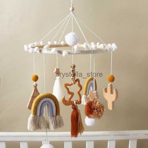 1set 0-12 miesięcy grzechotki dla niemowląt zabawne nazwę Rainbow Bell Room Decor Dzieci muzyczne wiszące zabawkowe prezenty urodzinowe HKD230817