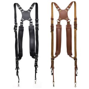 Tents and Shelters Double Single Shoulder Camera Strap Leather For Canon Sony SLR Accessories Decompression Cowhide 230816