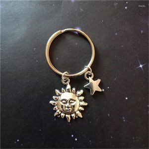 Anahtarlıklar Göksel Keychain Güneş ve Yıldız Wicca Takı Sunchild Gotik Goth Hediyesi