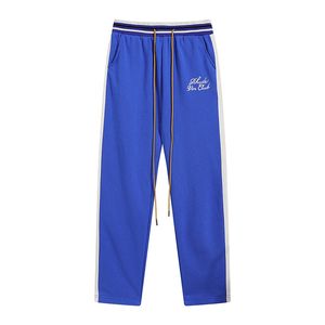 2024 NOVA MARCA TIDE RHUDE MEN PONTES DE DESIGNERAÇÃO Letra Bordado Hip Hop Sortpants Mewomen Casual Soly Workout Calças Mens Trilhas de Joggers TRUSHERS 326 357