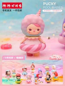 Blind Box Pop Mart Pucky Fairy Bubble Circle Series Box Kawaii Doll Action Figur