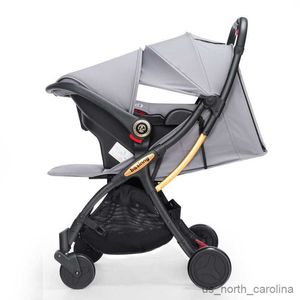 Strollers# Baby Stroller 3 In 1 High View Four Wheels Stroller Folding Shock Absorption Baby Stroller with Baby Comfort Children's Cart R230817