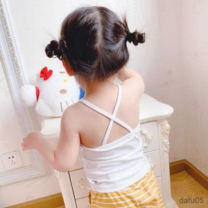 Tank Top Tops for Girls Camisoles Toddler Baby Stirts Cartoon Kids Undershirt Cotton Cotton T-Shirt Tops Intelder Wool 2023 Summer R230817