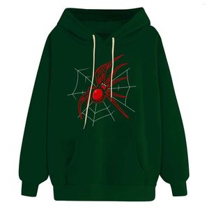 Kobiety z kapturem Halloween nadrukowany jesień/zimowy sweter luźne bluzy bluzy pullover sukienka dla kobiet swobodne sukienki