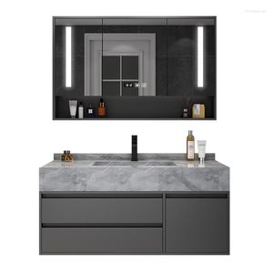 Bathroom Sink Faucets Light Luxury Stone Plate Integrated Cabinet Combination Hand Washing Face Pool Wash Inter-Platform