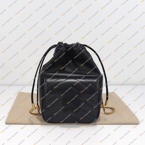 Damdesignerväskor Mini Bucket Bag Chain Bag Axel Väskor Tote Handväska Crossbody Messenger Bag Top Mirror Quality 746433 Purse