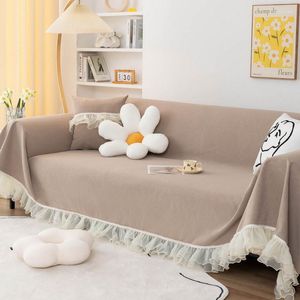 Stol täcker eifloy soffa täcke handduk med spets kjol 1/2/3/4/5 sittplatser universal sektionssoffa slipcover kast möbler skyddare modern