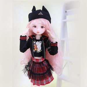 Dolls BJD 45cm Diary Queen 14 Head può essere aperto Campus Stupt Student Girl Gift 230816