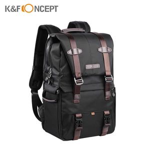 Camera Bag Accessories K F Concept Waterproof Photography Bag Professional Camera ryggsäck Stor kapacitet för DSLR -kameror 15.6in Laptop TripoD -linser HKD230817