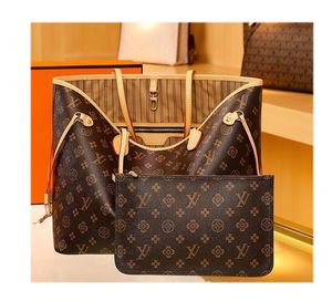 حقيبة مصممة لوكسوريس 2pcs مجموعة Naverfull Women Fags Handbag Fashion Massion Lady Clutch the tote bag Louiseitys Female Viutonitys محفظة محفظة