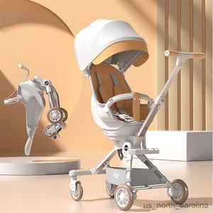 Strollers# Baby stroller fold can sit and lie down children's Trolley car carportable stroller Aluminum frame chair Baby strolle R230817