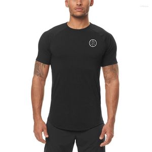 Herr t-skjortor 2023 sommarsport kortärmad t-shirt fitness som kör andas elastisk snabb torkning basket hudtät plagg