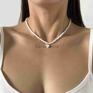 Collane a ciondolo a ciondolo 1pc perline da seme collana fatta a mano Multicolore Sweet Heart Necklace Girls Collar per le donne Regali di moda J230817