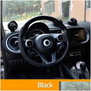 Lenkradabdeckungen für Auto Leder -Beschützer er Cowe Braid für intelligente 453 FORTWO FORTFOUR INNEAIGER AccessorieSTesterering Drop liefern Dhib6