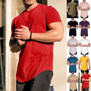 Camisetas masculinas Moda de moda e verão Casual de mangas curtas pesco