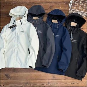 Men's jackets waterproof jacket outdoor essential casual designer brand men's Outerwear windbreaker hooded printed logo fashionable men's jacket asian size