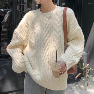 Maglioni femminili pullover vintage pasta fritta colpi di colpi di maglione autunno e inverno sfuso morbido topputico ceroso