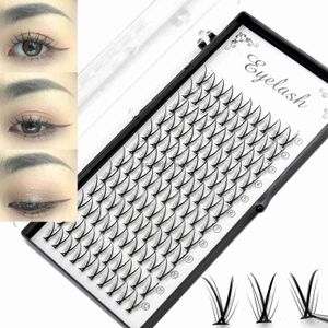 Falsche Wimpern visofree V -Form Mink Individuelle Fischschwanz -Wimpernverlängerung natürlicher Schwalbenschwanz 3D -Cluster Wimpern V Form Segmentiertes Typ Falsch HKD230817