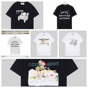 2023 Designer T Shirts Fashion PAR AVION FLEUR TEE Panoramique T-Shirt Tees Apparel Tops Man Chest Letter Luxurys Clothing Street Short White