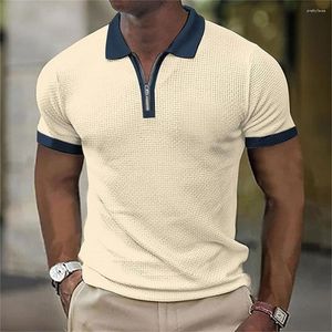 Herren Polos Casual Lumpen gestreifte Straßen Polo Hemd Bluse Männer T-Shirt Kleidung Sommer 5xl Übergroßes schnelles Trocknen 2023 Reißverschluss