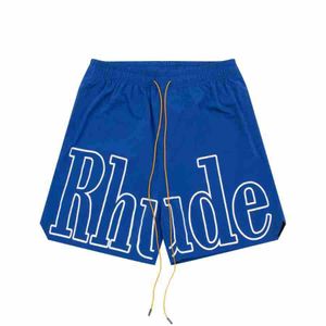 Mens Curto Rhude Shorts Designer curto homens Verão natação Secagem Rápida Elástico Cintura Média Cordão Com Cordão Beachwear Solto Shorts Esportivos Para Homens