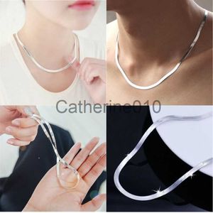 Pendant Necklaces 925 SterlSilver Necklace 4mm Snake Chain Male Female Couple SterlSilver Jewelry Blade Chain Jewelry Gifts J230817