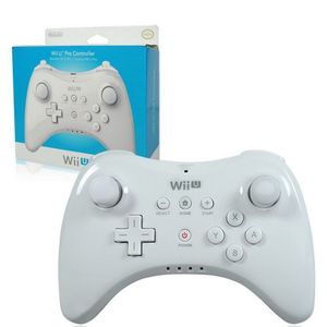 WUP-005 Двойной аналоговый Bluetooth Wireless Remote Controler USB Wii U Pro Game Game Gamepad для Nintendo Wii U Wiiu White Black Wholsale