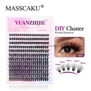 Falsche Wimpern Masscaku einzelne Wimpern Große Tablett 12 Reihen 30d 40d Mix 8-16 mm Inidival Wimpern Cluster Soft natürliche Cluster Wimpern HKD230817