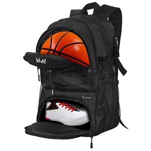 Schulbeutel Basketball -Rucksack Großer Sporttasche mit separatem Ballhalterschuhenfach für Fußball -Er Voll 230817