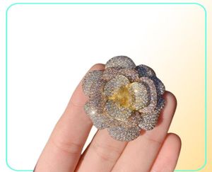 Classic Camellia Brooch fashion brooches for women lady Women Party Wedding Lovers gift with flannel bag7910680