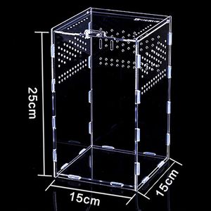 Reptil levererar transparent acrntis avelsbox insektsbur terrarium matning ylic ma 230816