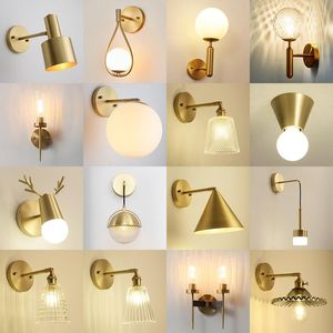 Wandlampe moderne LED -Bett golden rustikaler Innenkunst aus Edelstahl Lichtern Wohnzimmer Badezimmer Dekoration Zubehör Äußere