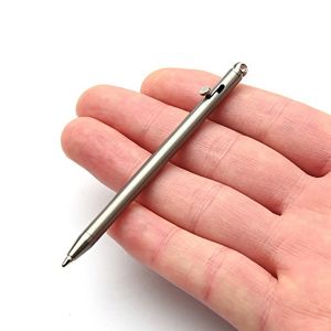 Beyaz Kalemler Mini Pen Taşınabilir EDC Gadget Açık Mekan Ekipman Kişilik Yaratıcı İmza Kalem Unisex Taktik Kalem 2 Doldurma 230816