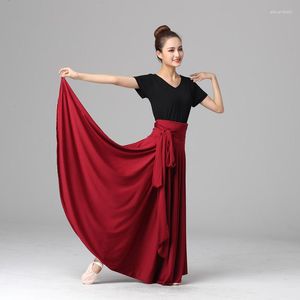 Scene Wear Women Dancing Costume Flamenco Waltz Ballroom Dance Kirt Classical Competition Practice Bandage Big Swing Spanish kjolar