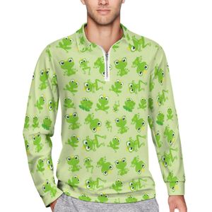 Polo da uomo Cute Frog Polo casual Verde Stampa animalier Magliette Manica lunga Camicia modello Primavera Moda Oversize Uomo Top Idea regalo 230817