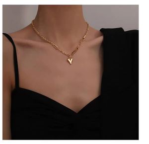 European and American Retro Hip-hop Fashion Niche Ins Trend Temperament K Gold Female Necklace