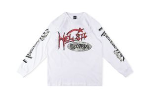 Męskie projektant Long T koszule Kobiety długie rękawowe HellStar Studios Records Crewneck TEE DRUKOWANIE MĘŻCZYZN