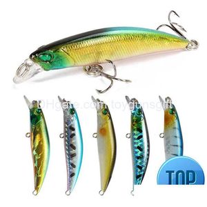 Yemler 1 adet/lot 6.5cm 4.1g wobbler balıkçılık cazibesi Minnow kancalarla sert yem 3d gözler bas trolling isca yapriail mücadele damlası dh9lh