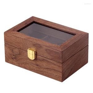 Watch Boxes Desk Top Organizer Box Jewelry Case Storage Holder Portable Wood Wrist Travel Clear Bracelet Display