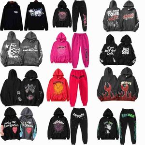 Kanyes Wests Hoodie Fashion Hell Star Hellstar Flame Impresso e Sweater de pulôver de casaco solto com capuz 23tfs0