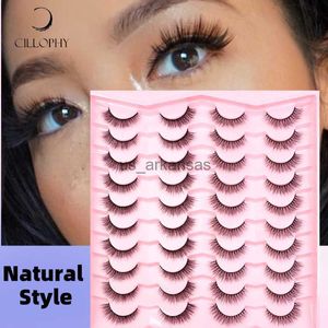 False Eyelashes 20 Pairs Eyelashes Long And Full Eye Lashes Natural Look Thick False Mink Eyelash Extension Supplies Hot Sale Make-up For Women HKD230817