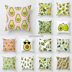 Cuschio Custodia Avocado Stampato Cuscinetto per motivi per la casa DECORAZIONE DEORE DEL SOGNO SOGGIOR CASA CASA DELLA CASA DELLA CASA 45 * 45 CM HKD230817